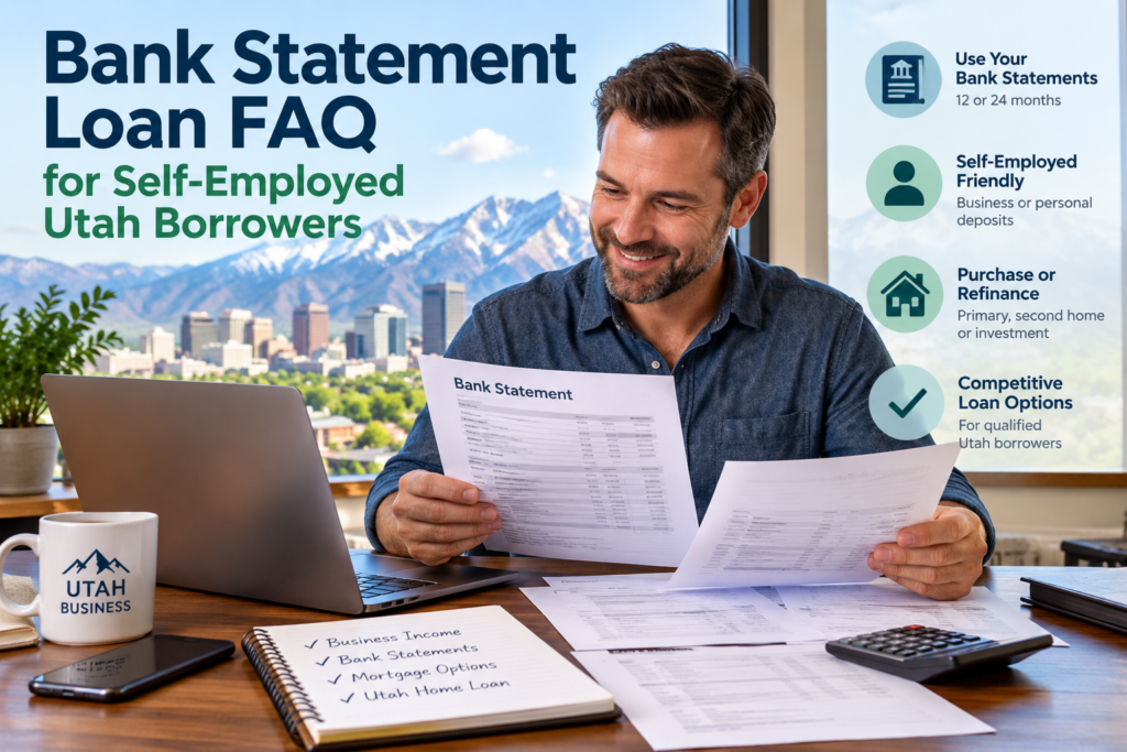 Bank statement loan FAQ for self-employed Utah borrowers