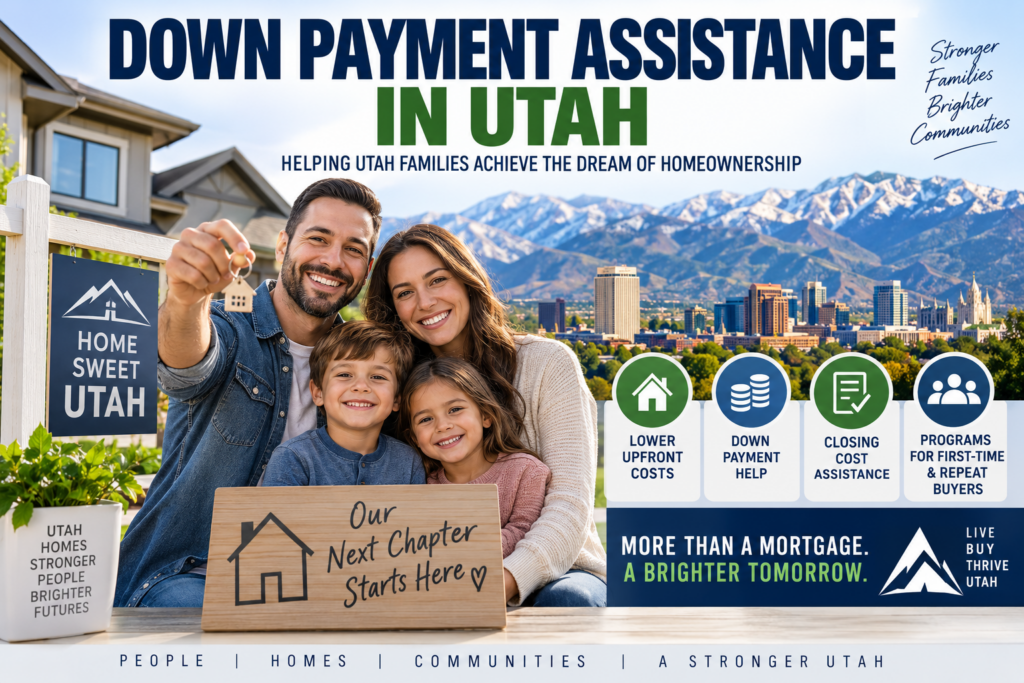 Utah homebuyers receiving keys while exploring down payment assistance programs