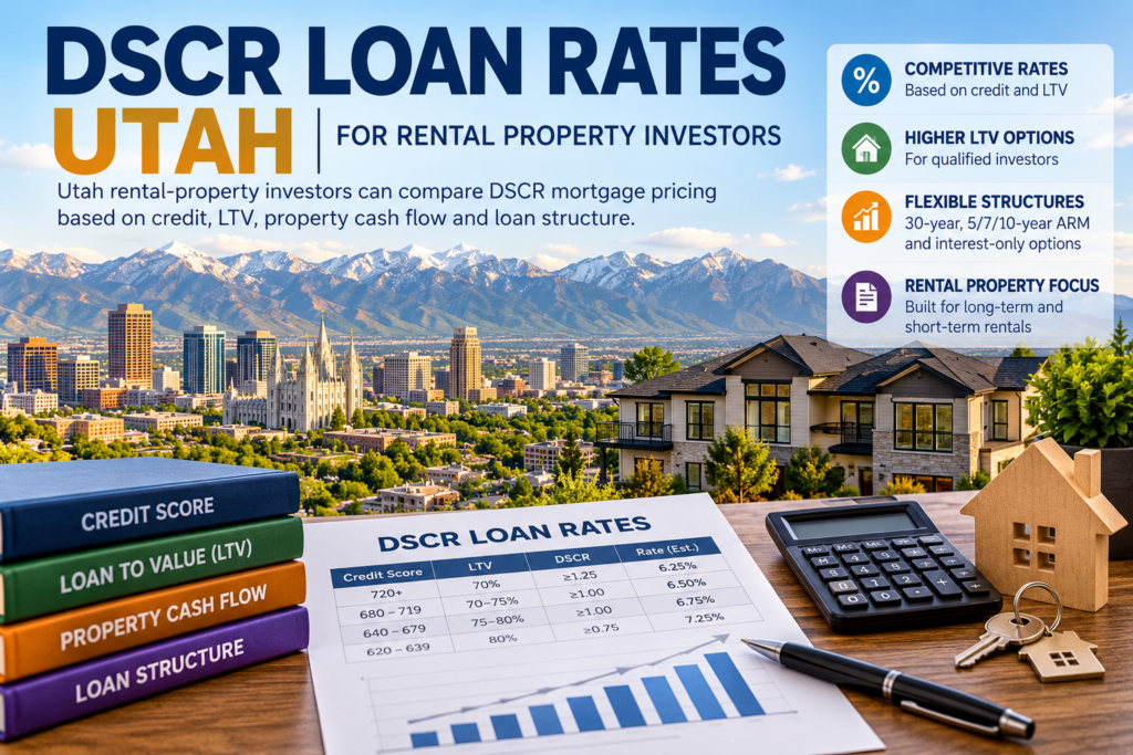 DSCR loan rates Utah for rental property investors