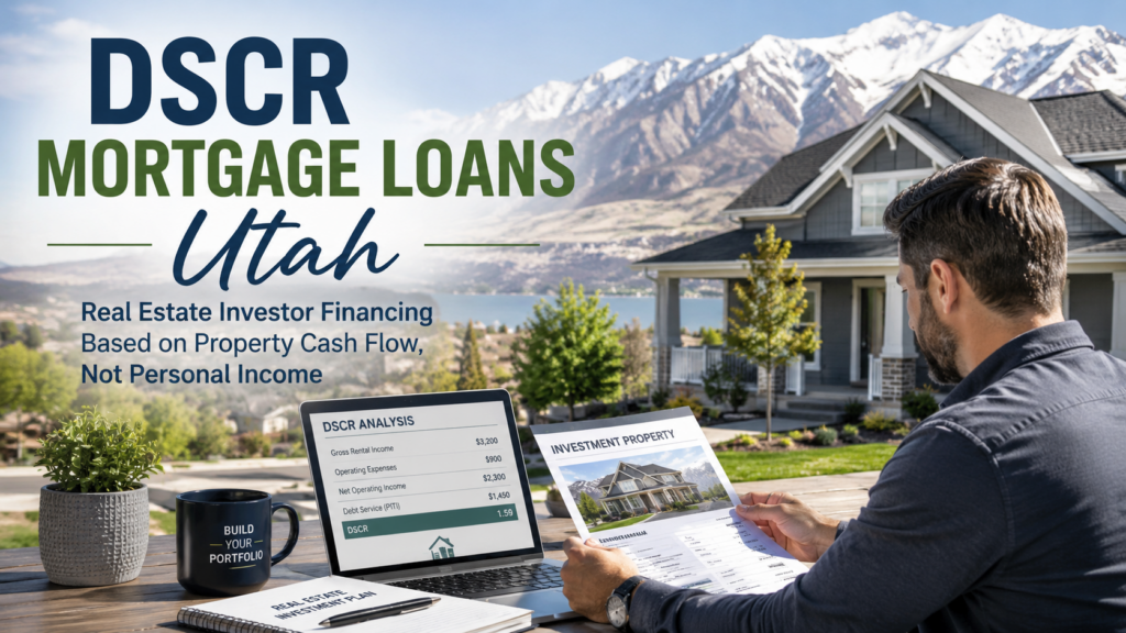 Utah rental property investor evaluating a DSCR mortgage loan for an investment home