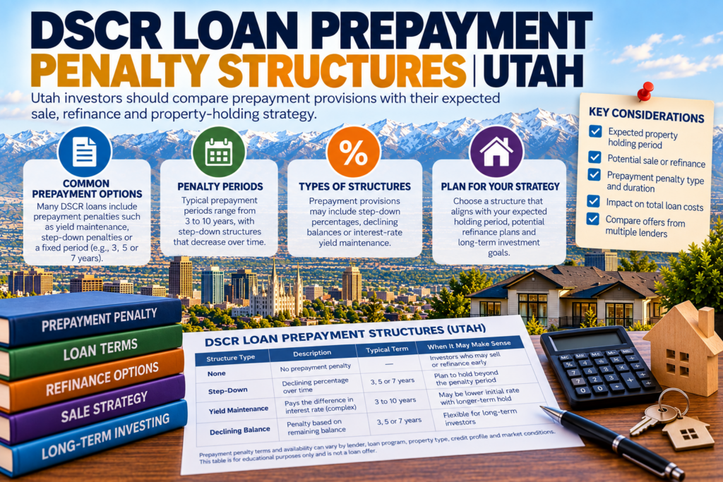 DSCR loan prepayment penalty structures Utah