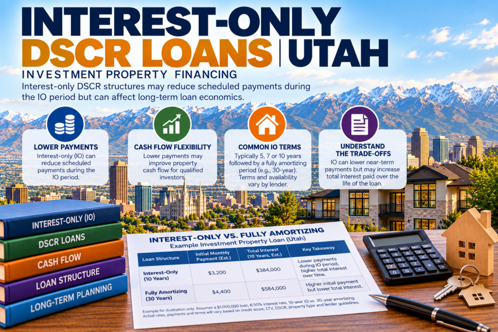 interest only DSCR loans Utah investment property