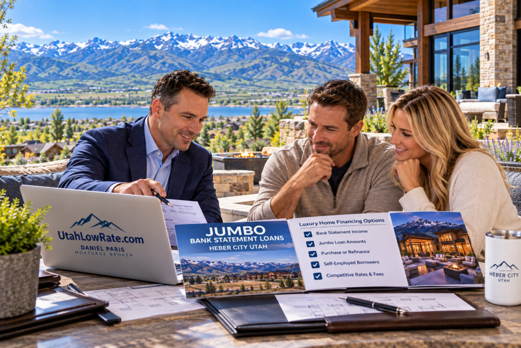 jumbo bank statement loans Heber City Utah luxury homes