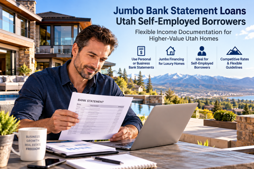 Jumbo bank statement loan rates Utah guide for self-employed homebuyers