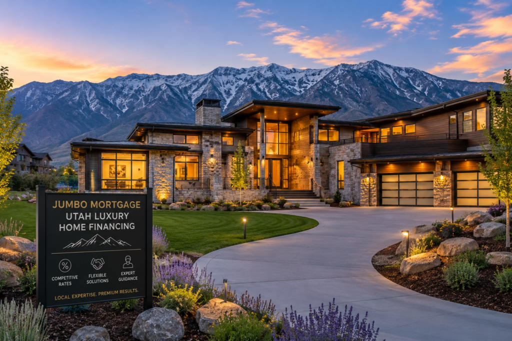 Luxury Utah home representing jumbo mortgage financing in Utah