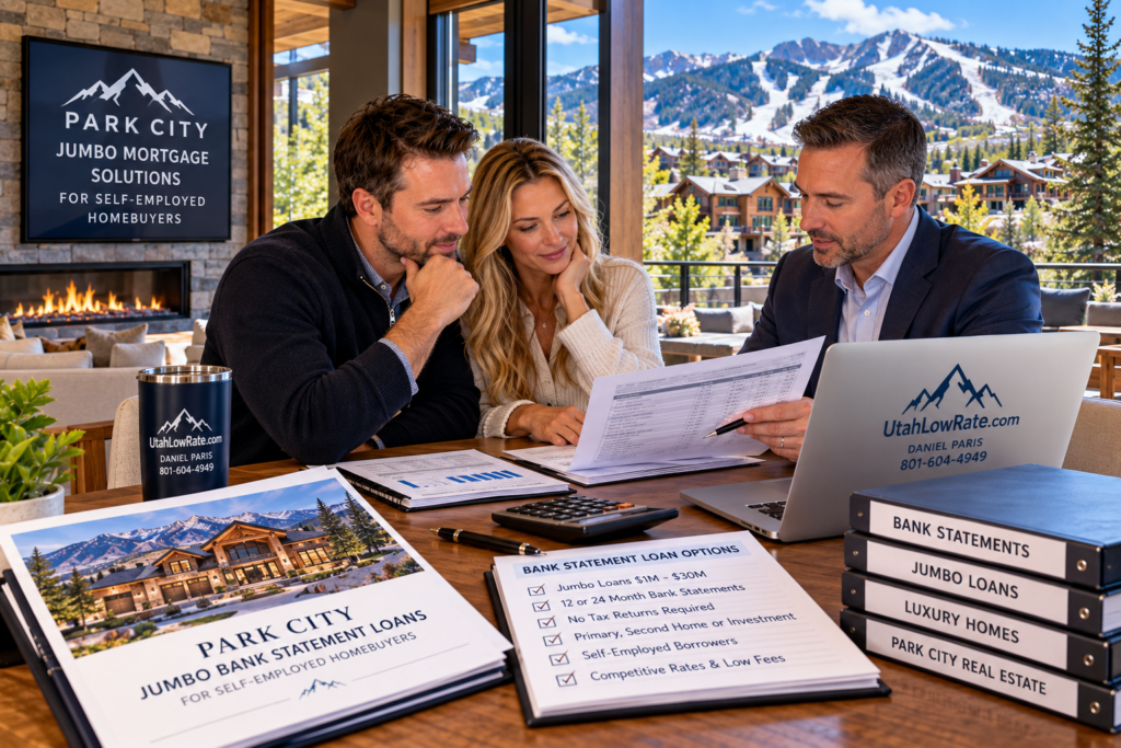 jumbo bank statement loan requirements Park City Utah