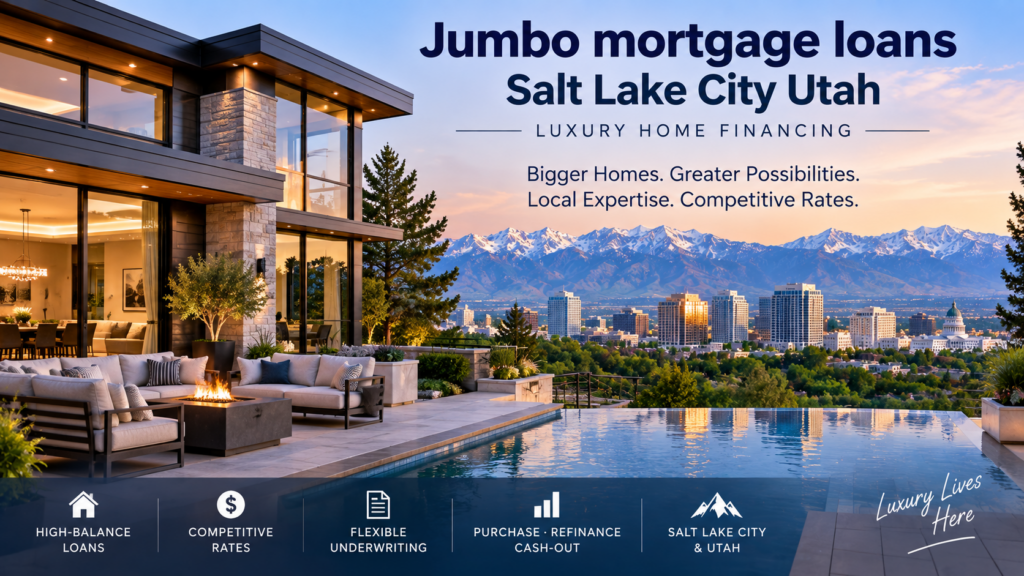 Jumbo mortgage loans Salt Lake City Utah luxury home financing