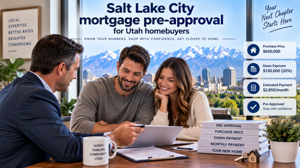 Salt Lake City mortgage pre-approval for Utah homebuyers