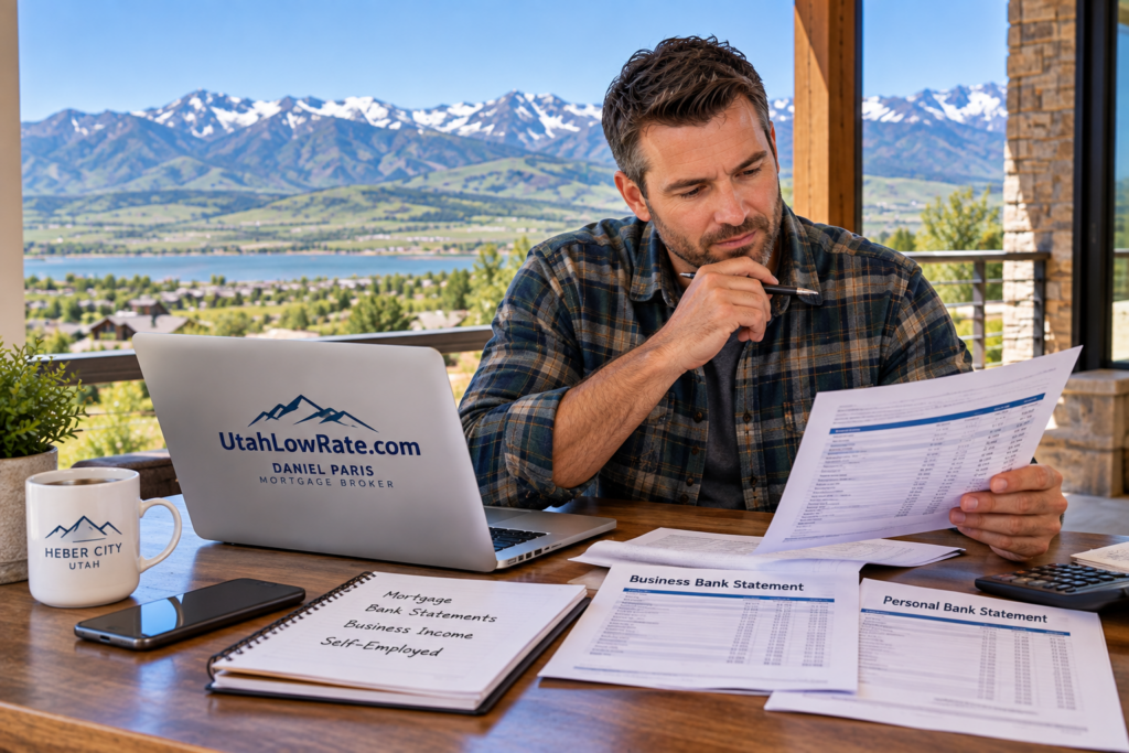 Self-employed mortgage Heber City Utah using bank statements