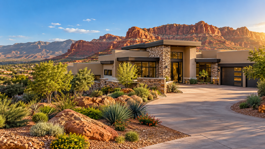 St. George residential home with Southern Utah red-rock surroundings