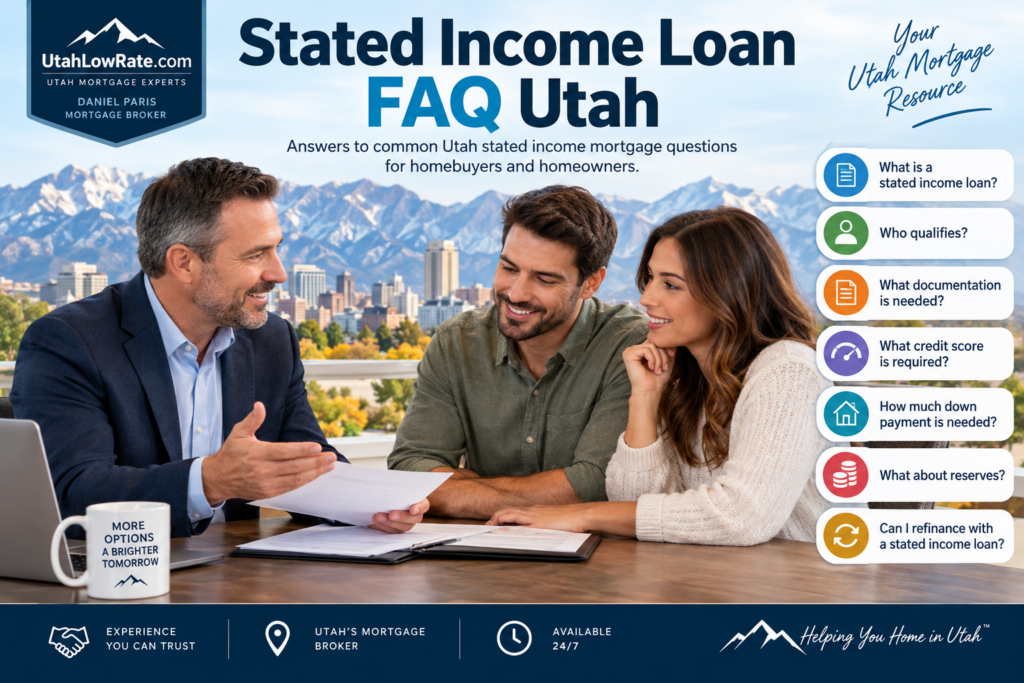 Stated income loan FAQ Utah for homebuyers and homeowners