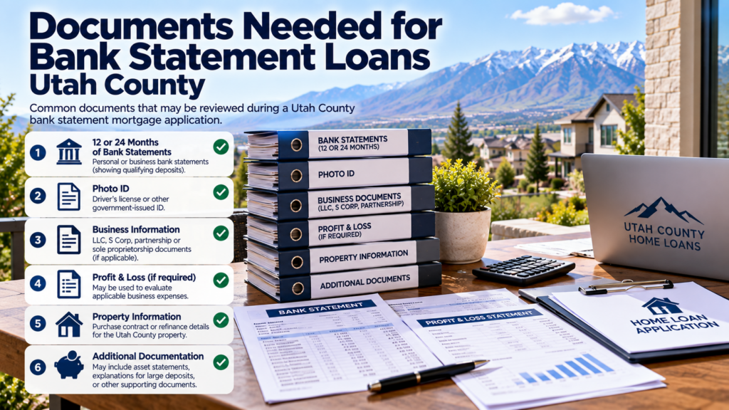 documents needed for bank statement loans Utah County