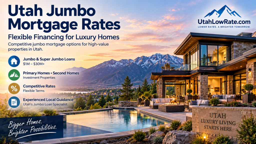 Utah jumbo mortgage rates for luxury home financing
