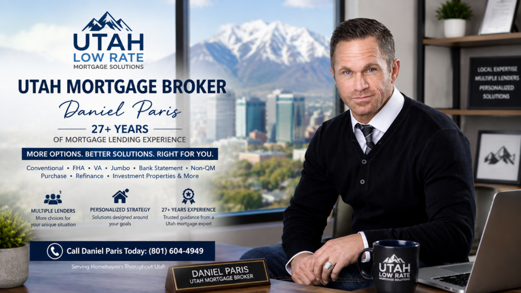 Utah mortgage broker Daniel Paris of UtahLowRate.com