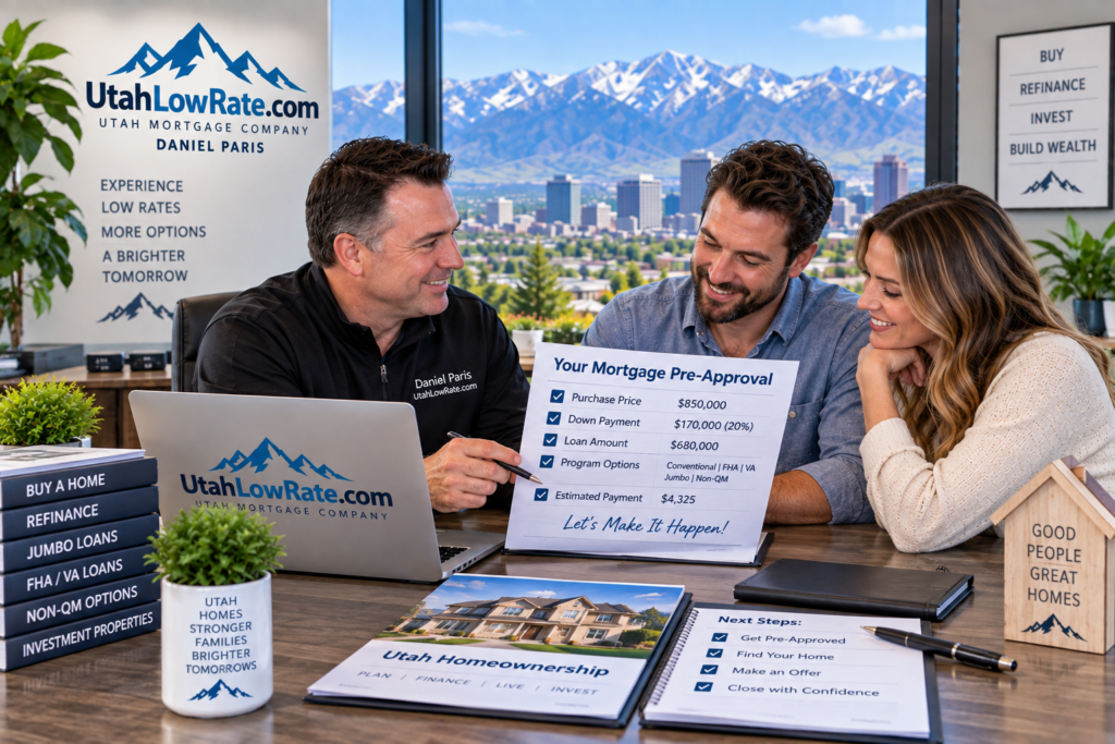 Utah mortgage pre-approval with Daniel Paris at UtahLowRate.com
