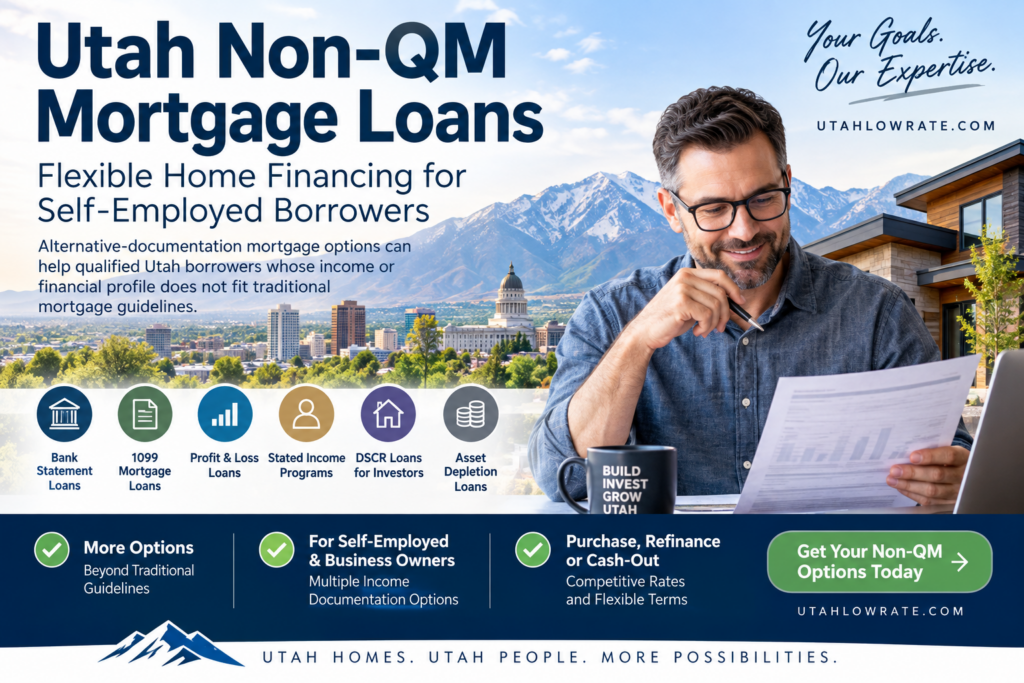 Utah Non-QM mortgage loans for self-employed borrowers and business owners