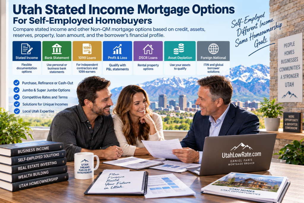 Utah stated income mortgage options for self-employed homebuyers